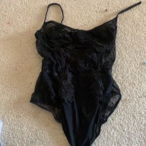 Black lingerie body suit